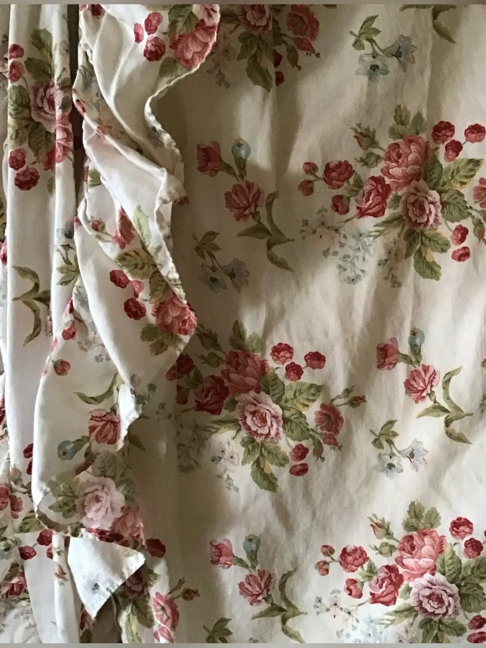 Vintage Ralph Lauren Emily Anne King Sized Flat Sheet, Make in Italy